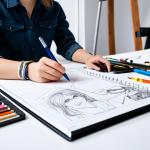 의류 생산 품질관리 실무 - Fashion Design Studio**

"A young fashion designer in a bright, modern studio, sketching designs on ...